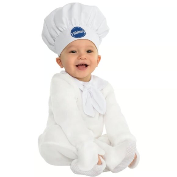 Pillsbury Doughboy Costume Halloween Baby Size Infant 6-12 Months - NEW - Picture 1 of 3